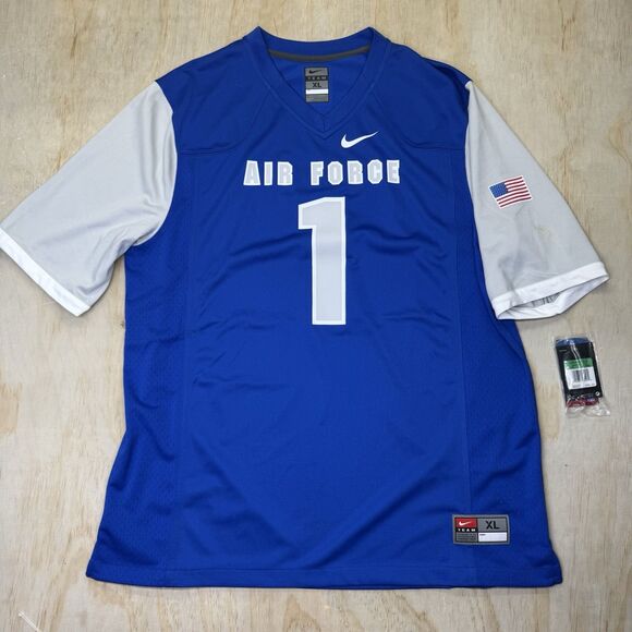 Nike Other - NEW XL Air Force Falcons Nike #1 Football Game Jersey PRINTED Blue Gray